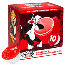 Lait goût fraise de Looney Tunes en capsules Dolce Gusto