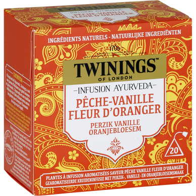 infusion pêche vanille fleur oranger twinings