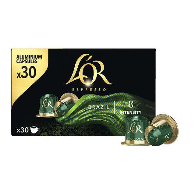 capsules-café-espressocompatible-brazil-respresso 30 capsules café Nespresso compatible – Brazil N°8 – L’Or espresso