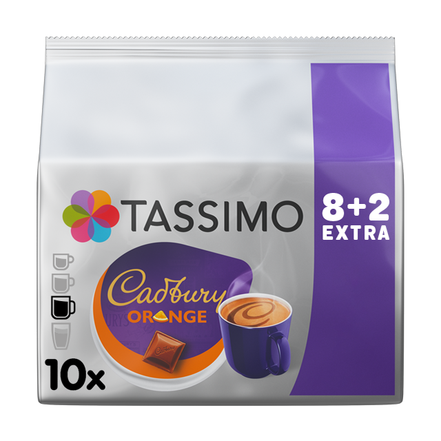 Chocolat Tassimo Cadbury goût orange Chocolat Tassimo Cadbury goût Caramel