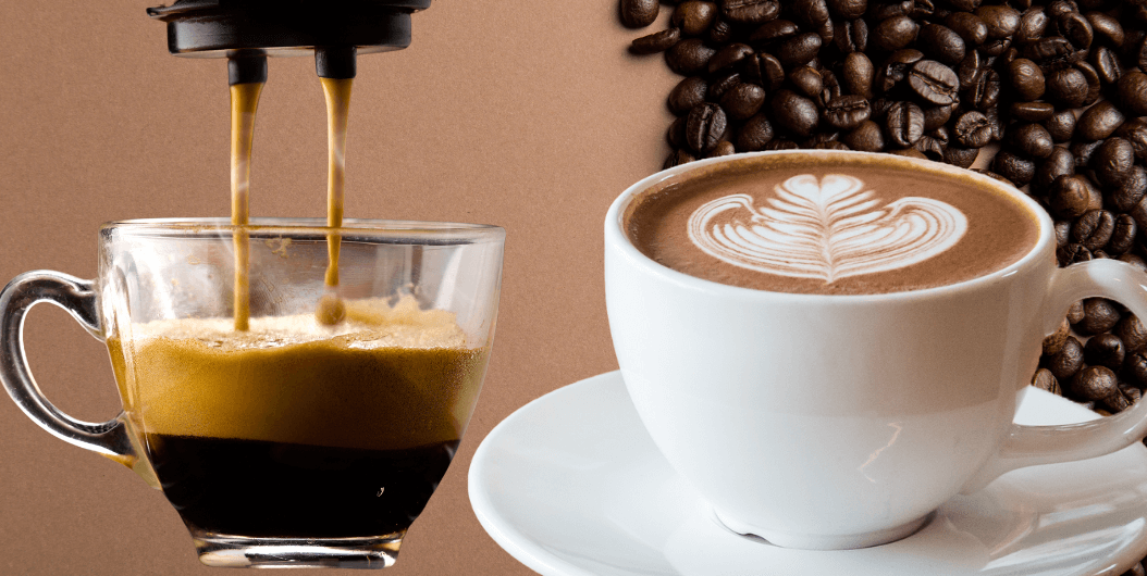 Recette cappuccino italien : espresso et cappuccino avec mousse de lait